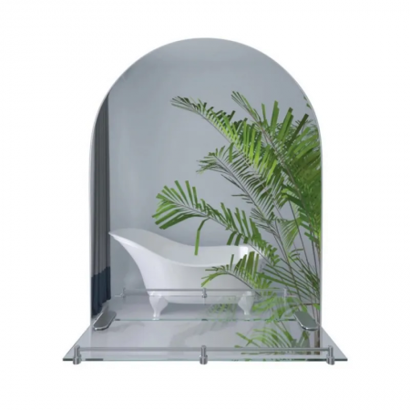 Зеркало LAGUNA MRZ03-700x800x110 прямоугольное с дугообразным верхом и полкой (ZX5623)